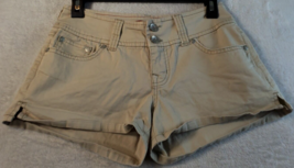 GLO Shorts Womens Size 5 Beige Cotton Flat Front Belt Loops 5-Pocket Des... - $12.99