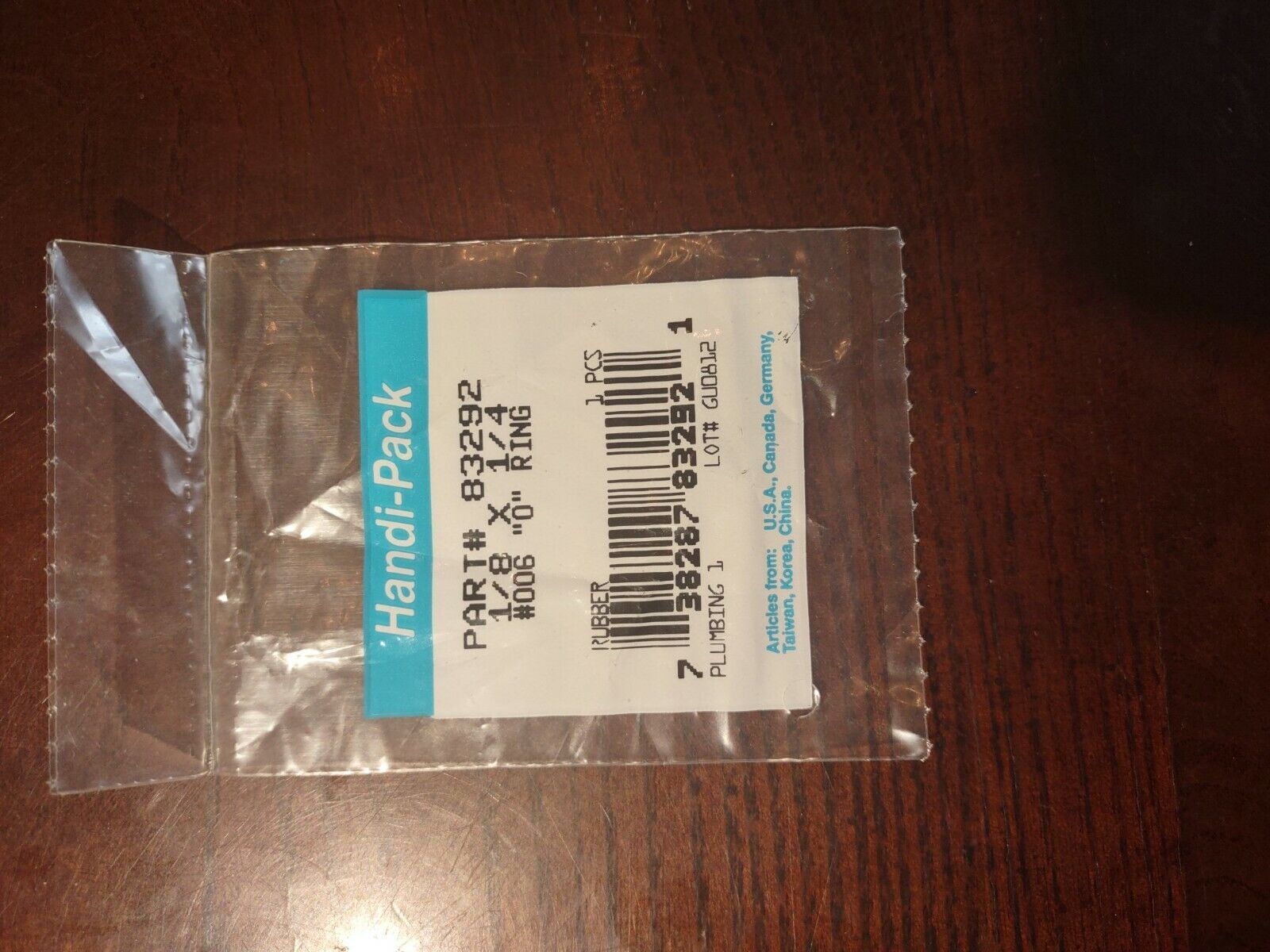 1/8&quot; x 1/4&quot; x 1/16&quot; Rubber O-Rings - $5.82