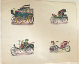 Vintage Color print Old Time Car Automobile 4 Images On 1 Page - £6.97 GBP