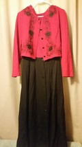 WOMENS SZ 10 PLAZA SOUTH  RED LINED DRESS AND JACKET.   B7/ - $38.70