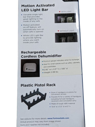 Fortress 3 pc Safe Accessory Kit -Light Bar- Dehumidifier- Gun Rack NEW In BOX  Item image 6