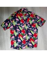 NFL Apparel New England Patriots Size 2XL Hawaiian Shirt Flamingos Floral  - $324.29 MXN