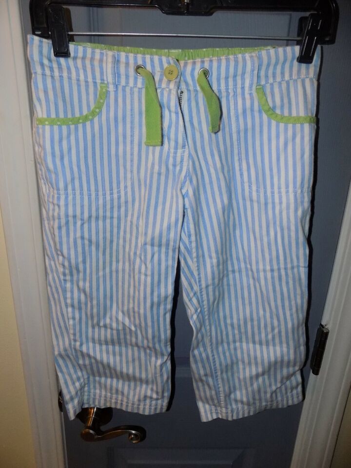 Mini Boden Blue Striped Capri Pants Size 12Y Girl's EUC - $27.74