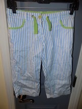 Mini Boden Blue Striped Capri Pants Size 12Y Girl&#39;s EUC - £21.84 GBP