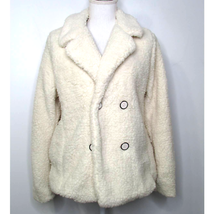 Ashley By 26 International Winter White Sherpa Pea Coat So Soft Sz Medium NWT  - £27.68 GBP