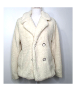 Ashley By 26 International Winter White Sherpa Pea Coat So Soft Sz Mediu... - £27.23 GBP