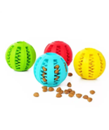 2pc Treat Feeder Tooth Cleaning Bite Resistant Rubber Chew Ball Toy - $12.00