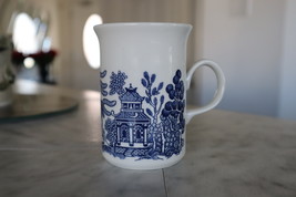 Vintage Churchill Coffee Mug Tea Cup Blue White Asian China House Bird (England) - £7.90 GBP