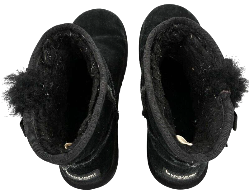 koolaburra by ugg womens 7 victoria mini winter booties black suede fur lined Item image 7