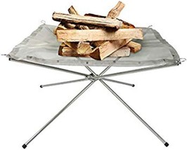 Rootless Portable Outdoor Firepit- Collapsible Steel Mesh Fireplace - £32.06 GBP