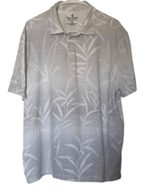 Nat Nast Mens Gray &amp; White Luxury Originals Tropical Striped Polo Size XXL - £26.00 GBP