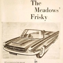 1957 Meadows Frisky Fibreglass Import Advertisement Autocar Automobilia ... - $39.99