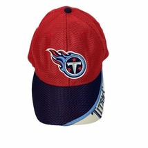 Tennessee Titans Vtg Game Day Red Blue Mesh Adjustable Baseball Hat Ball... - $21.49