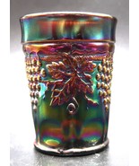 Antique Northwood Glass Grape &amp; Cable Tumbler Amethyst Iridescent Carniv... - €21,31 EUR