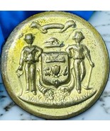 Vtg Superior Quality WISCONSIN STATE SEAL Gold Metal Shank Uniform Button - $302.15 MXN
