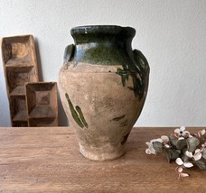 Antique Turkish Terracotta Vase - Vintage Pottery Clay Pot - £159.47 GBP