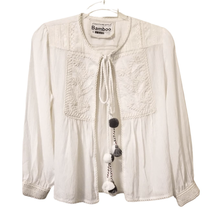 New Anthropologie Rubiya Kimono Topper by Conditions Apply  SMALL  Ivory  $118 - £28.86 GBP
