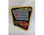 1956-1957 American Bowling Congress League Champion Patch 3&quot; X 3 1/2&quot; - $23.75