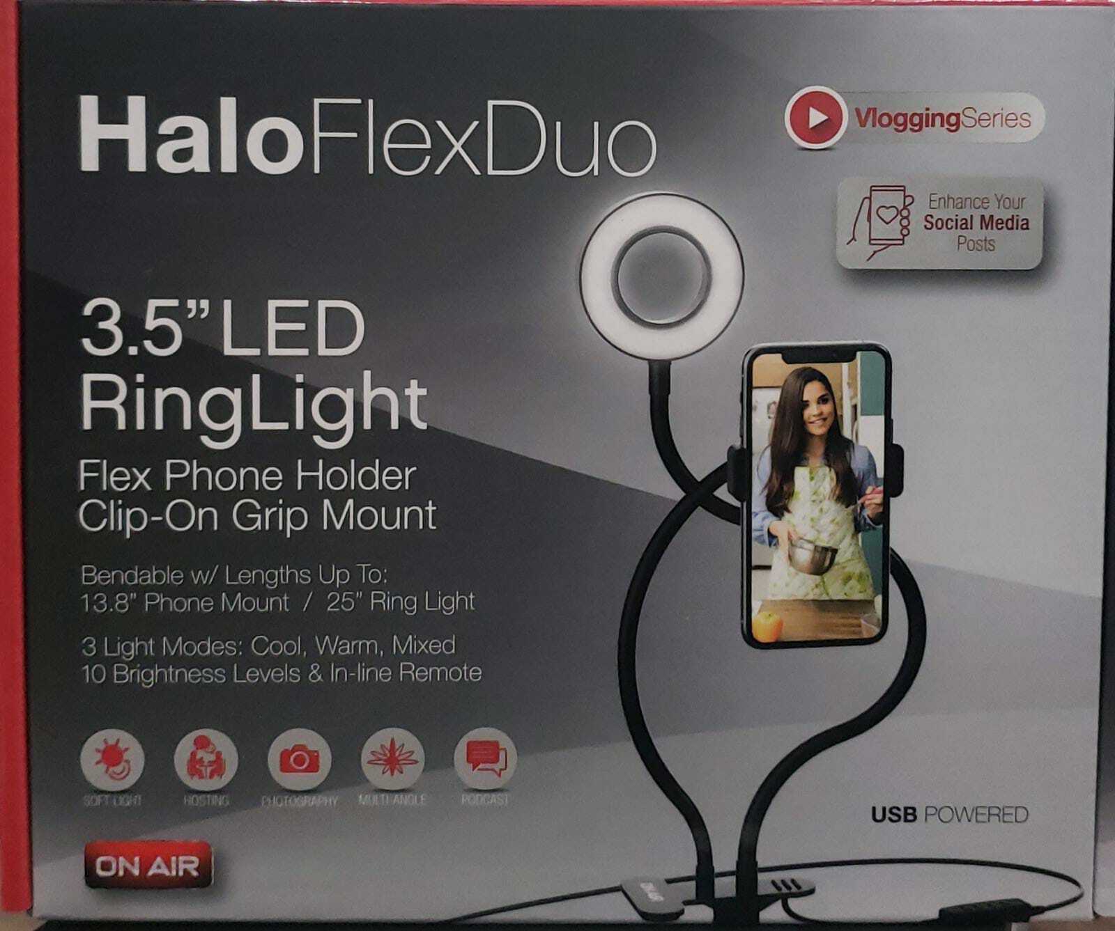Primary image for Halo Flex Duo 3.5"LED RingLight Flex Phone Holder Clip-On Grip Mount