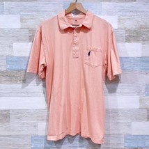 Johnnie O The Original Polo Shirt Light Coral Cotton Golf Casual Mens Large - £18.91 GBP