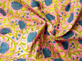 Rastogi Handicrafts Printed Hand Block Fabric Cotton Fabric Size 1 Yard, Width - - £11.41 GBP