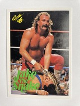 1990 Classic WWF Jake The Snake Roberts #108 WWE HOF Wrestling Card w/ Python - £2.00 GBP