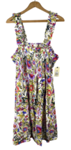 Terra &amp; Sky Dress 0X 14W White Floral Sundress Romantic Smocking Bodice ... - £29.28 GBP