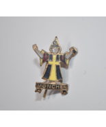 Vintage Munchen Germany Enamel Lapel Hat Pin Religious - Monk? - Read - €14,60 EUR