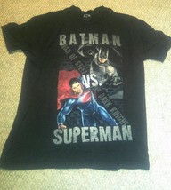 Batman VS Superman Large T-Shirt Dawn of Justice Black Mens - £19.65 GBP