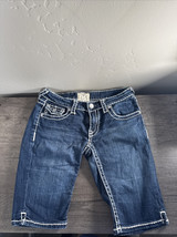 L.A. Idol Jeans Size 5 Bermuda Shorts Womens Juniors Straight Fit Pocket Denim - $14.87