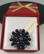 Vintage Early Miriam Haskell Closter Blue Aurora Borealis Rhinestone Brooch - £130.89 GBP