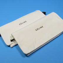 Celine Twill Drawstring Dust Bags 2 pcs Ivory Dimensions 14 1/2&quot; x 10&quot; - £26.68 GBP