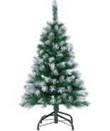 3Ft Artificial Christmas Tree Green Tabletop Christmas Tree with Flockin... - $44.34