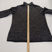 High Neck Women's Gray 1/4 Zip Cotton Blend Sweatshirt Pullover Size Large image 6