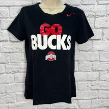 Nike Womens Slim Fit T-shirt Black Size L Ohio State Go Bucks Short Sleeve - £15.88 GBP