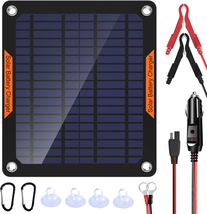OYMSAE 5W 12V Solar Car Battery Charger Portable Waterproof Solar Power ... - £29.35 GBP