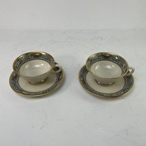 Lot of 2 - Lenox Autumn Gold Mark Cup Cups &amp; Saucer Saucers - 2 Sets - $54.99