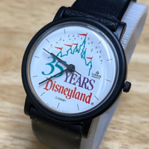 Vintage Disney Lorus Quartz Watch 35 Years Disneyland Unisex Black New Battery - £20.94 GBP