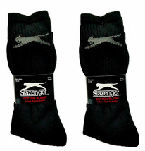 2X 3Pair Slazenger Crew Sports Socks Men Sz10-13 BLACK HIGH QUALITY COTT... - £18.88 GBP