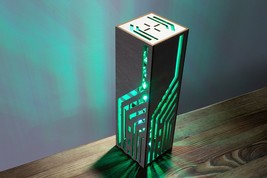 Inclined Lines Futuristic Modern Contemporary LED RGB Lamp |Cyberpunk Style - £31.81 GBP