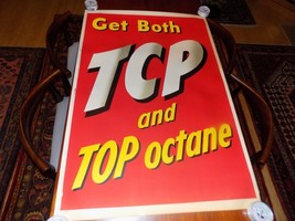 Vintage 1955 Get Both TCP and Top Octane Gas Station Poster - $69.30
