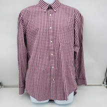 Lands End Mens Button Down Shirt Size 16-35 Traditional Fit Purple Long ... - £11.87 GBP