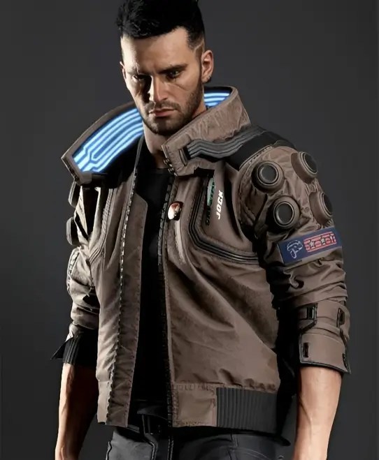Cyberpunk 2077 Samurai Gaming Cosplay Bomber Leather Jacket