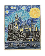 Van Gogh Starry Night Harry Potter Hogwarts Mashup 2&quot; Lapel Enamel Pin NEW - £4.30 GBP