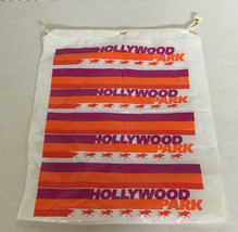 Vintage hollywood park drawstring style plastic bag tote horse racing ra... - £15.74 GBP