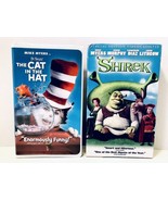Dr. Suess The Cat In The Hat 2004 &amp; Shrek Special Edition 2001 VHS Mike ... - £11.95 GBP