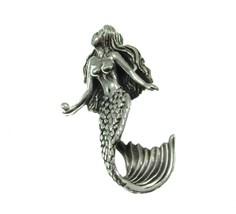Handcrafted 925 Sterling Silver 3D MERMAID Slide Pendant Aquatic Female Fish - £32.28 GBP