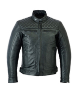 Latest Design Armored Black Diamond Quilted Cowhide Leather Motorcycle J... - £173.11 GBP