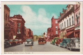 Postcard Main Street Chatham Ontario PECO - £3.81 GBP