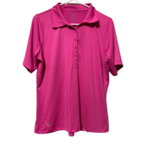 GGblue Polo Shirt Women&#39;s L Pink Solid Short Sleeve Collar Logo Preppy - £15.81 GBP
